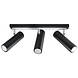 LED Deckenspot Schwarz Silber DIREZIONE - 3 x GU10 Fassung - exkl. LED's LED Deckenspot Schwarz Silber DIREZIONE - 3 x GU10 Fassung - exkl. LED's