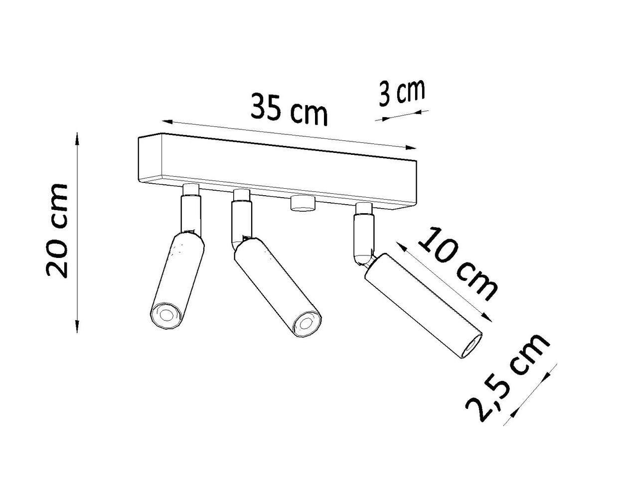 Sollux Lighting LED Deckenspot Weiß Eyetech - 3 x G9 Fassung - exkl. LED's