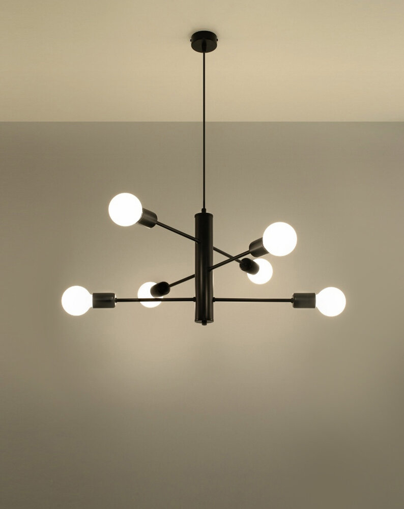Sollux Lighting LED Hängeleuchte Kronleuchter modern DUOMO - 6 x E27 Fassung - exkl. LED's