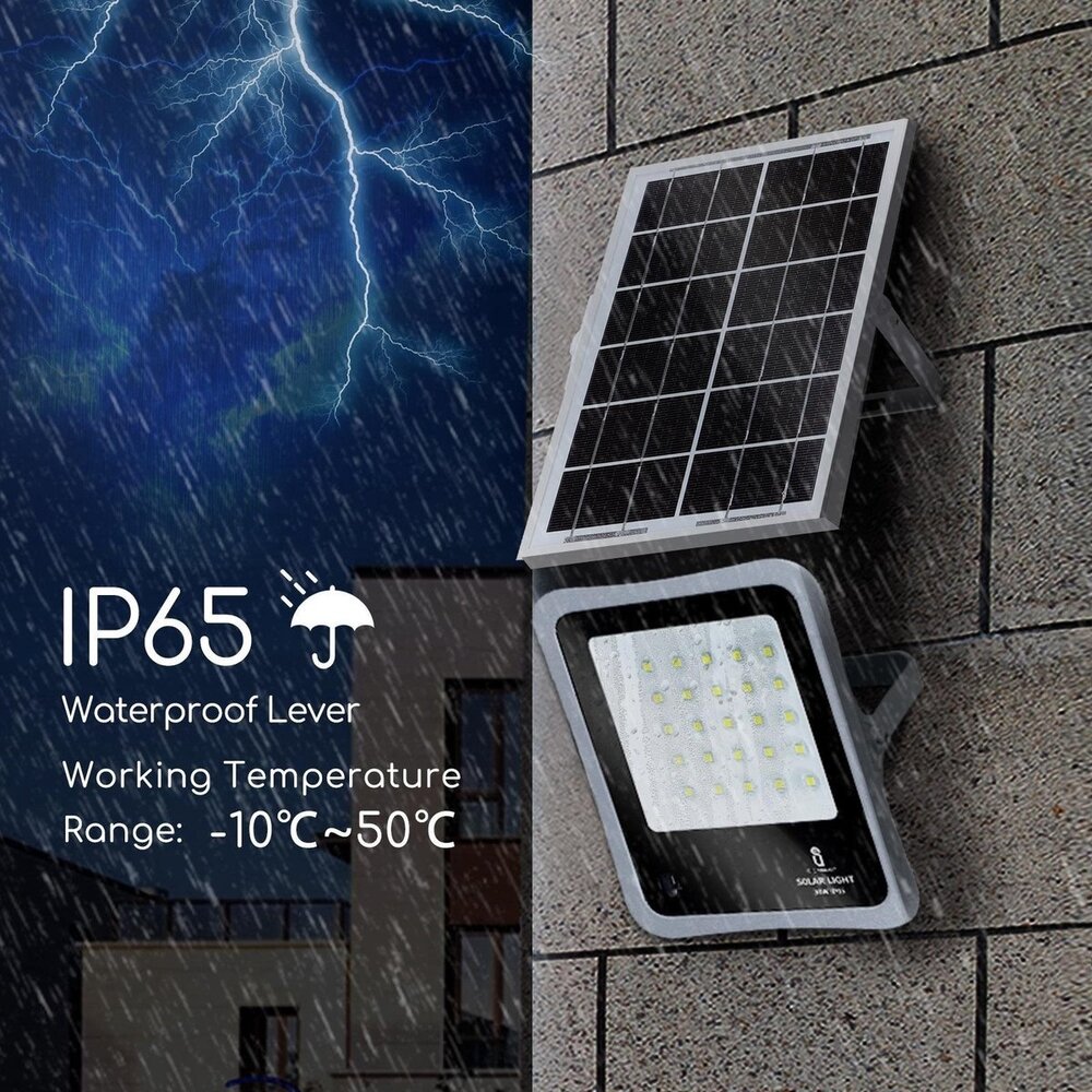 Aigostar LED-Leuchten Solar Strahler 10XHS IP65 - 50W - 6500K - inkl. Fernbedienung