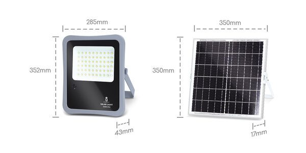 Aigostar LED-Leuchten Solar Strahler 10XHS IP65 - 50W - 6500K - inkl. Fernbedienung