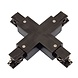 Spectrum LED 3-Phasen Schienenverbinder Schwarz Zubehör | X-Kreuzverbindung - 3-Phasen Universal 230V