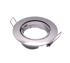 Aigostar LED-Leuchten LED GU10 / MR16 Strahler - 74mm Einbaurahmen - chrom - rund - schwenkbar - Einbaugröße  82mm