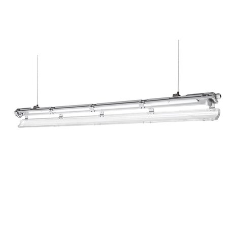Spectrum LED-Feuchtraumleuchte IP65  T8/G13 - 150cm  Grau |  1- oder 2-Fassungen für 150cm LED Röhren Universal  | IK10 Wannenleuchte Spectrum LED-Feuchtraumleuchte IP65  T8/G13 - 150cm  Grau |  1- oder 2-Fassungen für 150cm LED Röhren Universal  | IK10 Wannenleuchte