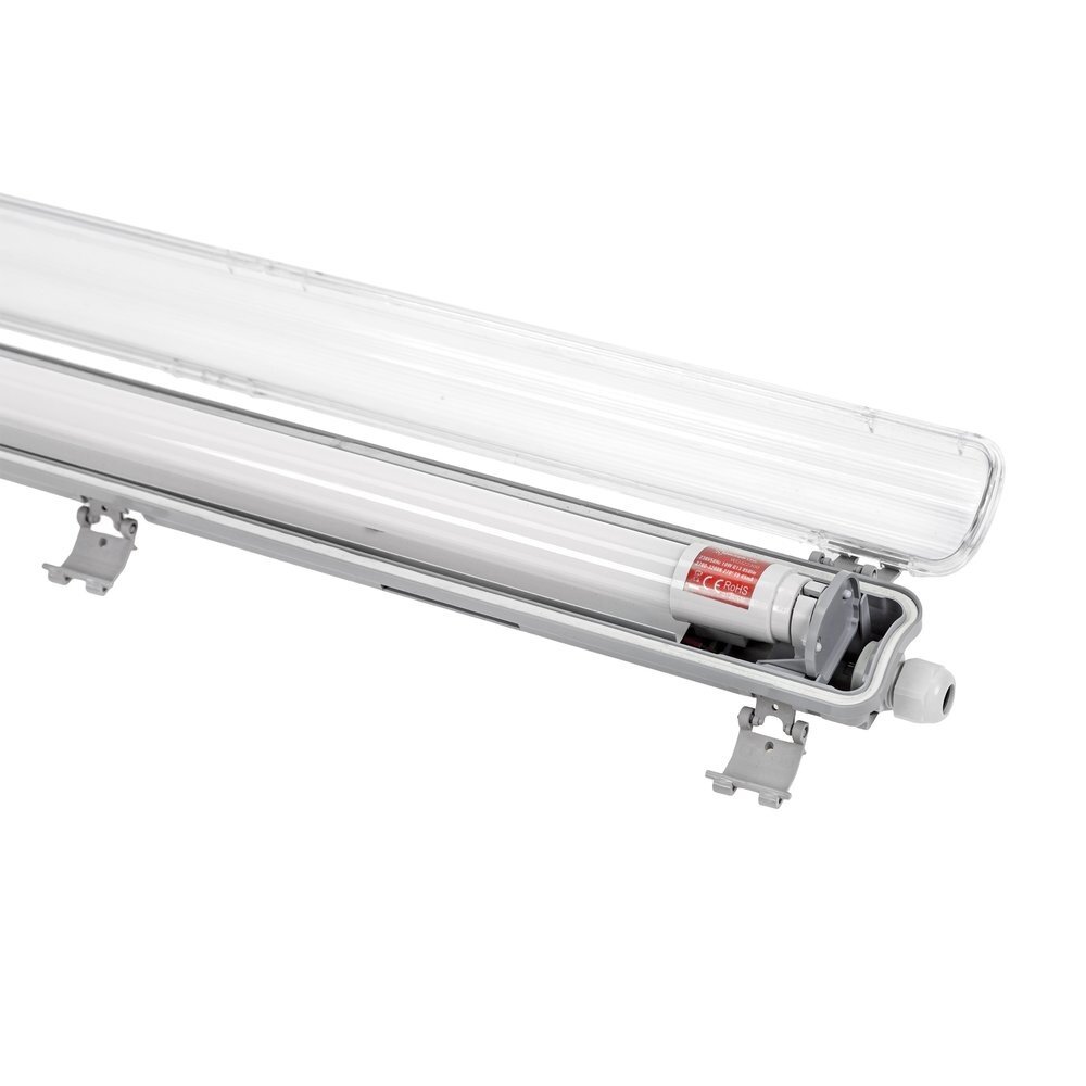 Spectrum LED-Feuchtraumleuchte IP65  T8/G13 - 150cm  Grau |  1- oder 2-Fassungen für 150cm LED Röhren Universal  | IK10 Wannenleuchte Spectrum LED-Feuchtraumleuchte IP65  T8/G13 - 150cm  Grau |  1- oder 2-Fassungen für 150cm LED Röhren Universal  | IK10 Wannenleuchte