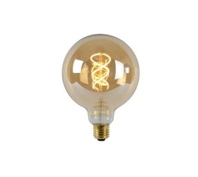 Lucide LED Fadenlampe - Ø 12,5 cm - dimmbar - E27 G125 - 1x5W - 2200K extra Warmweiß - Bernsteinfarben Lucide LED Fadenlampe - Ø 12,5 cm - dimmbar - E27 G125 - 1x5W - 2200K extra Warmweiß - Bernsteinfarben