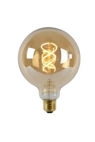 Lucide LED-Beleuchtung LED Fadenlampe - Ø 12,5 cm - dimmbar - E27 G125 - 1x5W - 2200K extra Warmweiß - Bernsteinfarben Lucide LED-Beleuchtung LED Fadenlampe - Ø 12,5 cm - dimmbar - E27 G125 - 1x5W - 2200K extra Warmweiß - Bernsteinfarben
