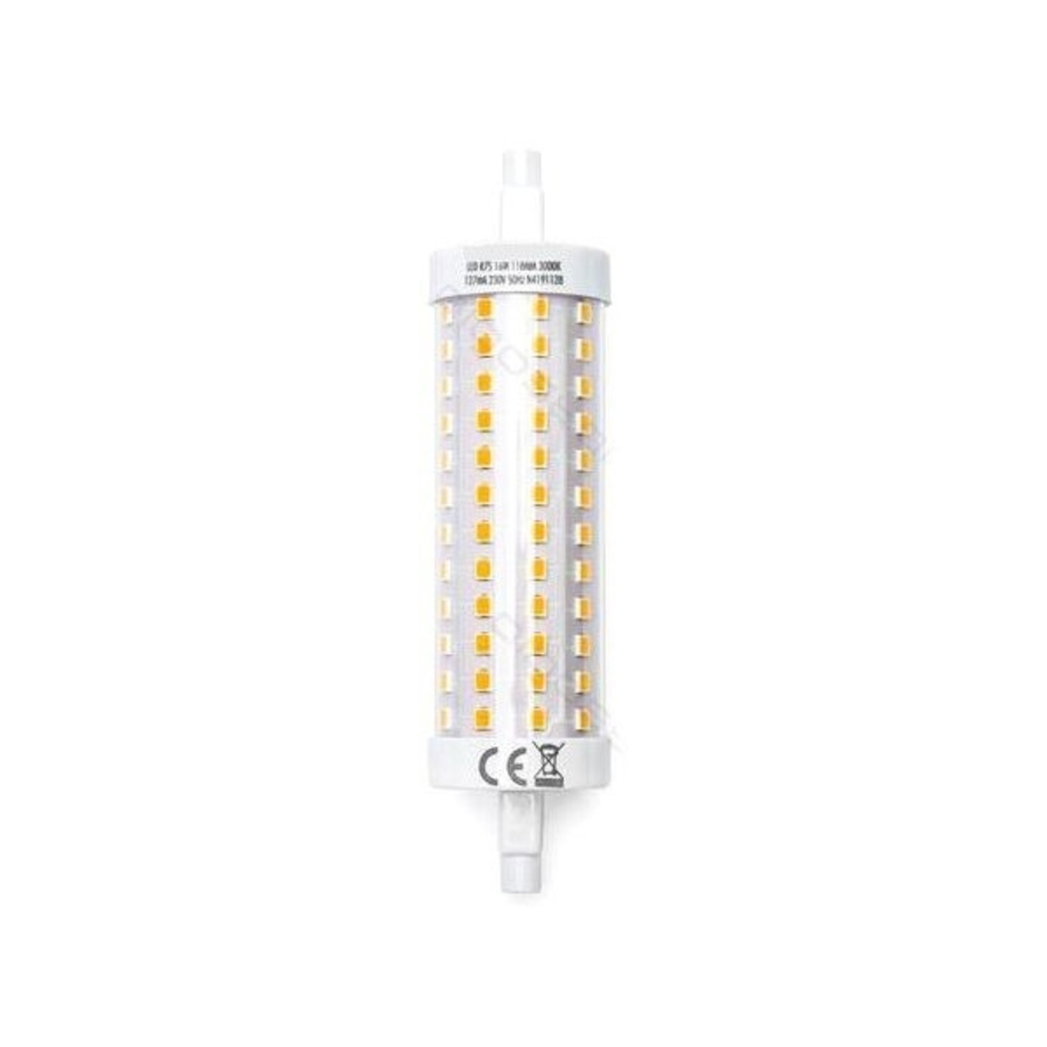 LED R7S Lampe - 16W entspricht 131W - 3000K Warmweiß - 118mm - nicht  dimmbar 