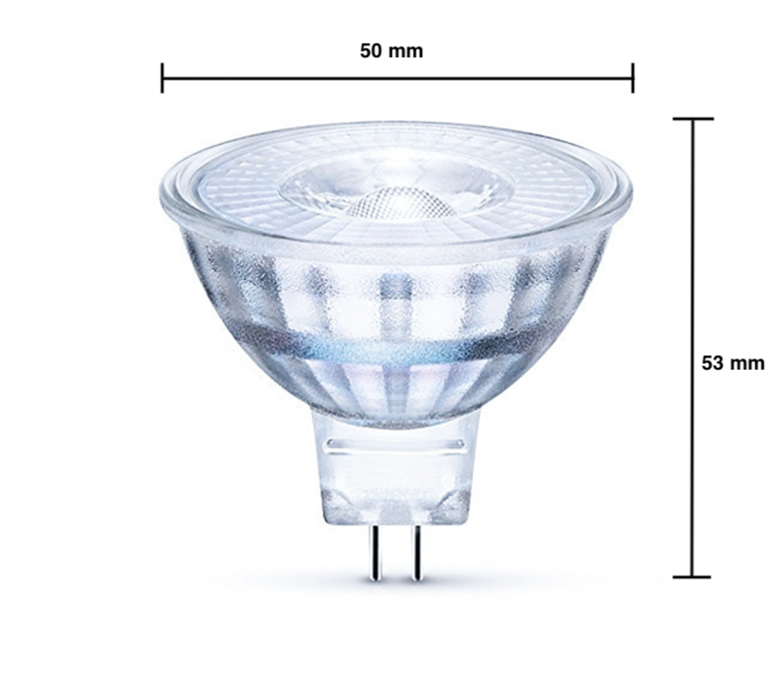 Led line: Erstklassiges Lichtdesign LED Spot GU5.3 - MR16 LED - 3W entspricht 25W - 4000K Neutralweiß - Glasgehäuse