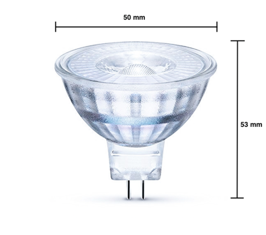 Led line: Erstklassiges Lichtdesign LED Spot GU5.3 - MR16 LED - 3W entspricht 25W - 4000K Neutralweiß - Glasgehäuse