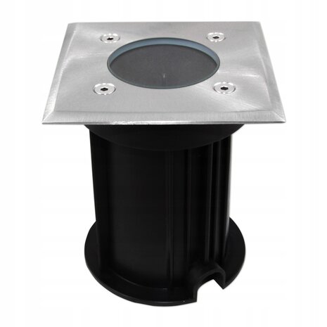 LCB LED-Beleuchtung Innovatives Design, hochwertige Technik & schnelle Lieferung! LED Bodenspot GU10 - IP67 - Quadratisch Alu - 110mm | Einbaumaß 100mm - 230V