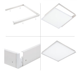 Spectrum Aufputz-Klickrahmen Weiss - für LED-Panels - 62x62 cm | 50MM  Deckenrahmen LED Paneele Spectrum Aufputz-Klickrahmen Weiss - für LED-Panels - 62x62 cm | 50MM  Deckenrahmen LED Paneele