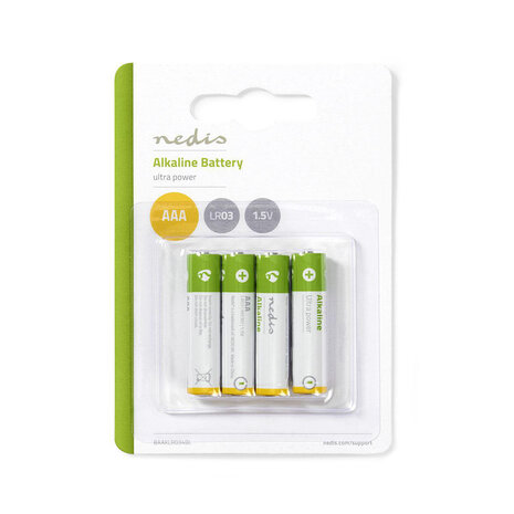Nedis Alkaline AAA Batterie 1.5 V | 4 Stück Nedis Alkaline AAA Batterie 1.5 V | 4 Stück