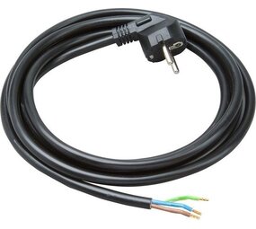 LCB Anschlusskabel 5 Meter - H03VV-F - 3x0,75mm² - Schwarz LCB Anschlusskabel 5 Meter - H03VV-F - 3x0,75mm² - Schwarz