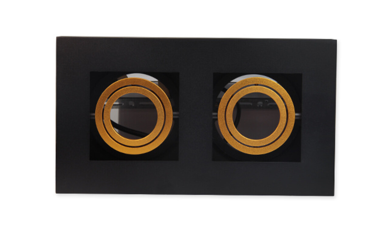 LCB LED Deckenspot Schwarz Gold - 2x GU10 Fassung
