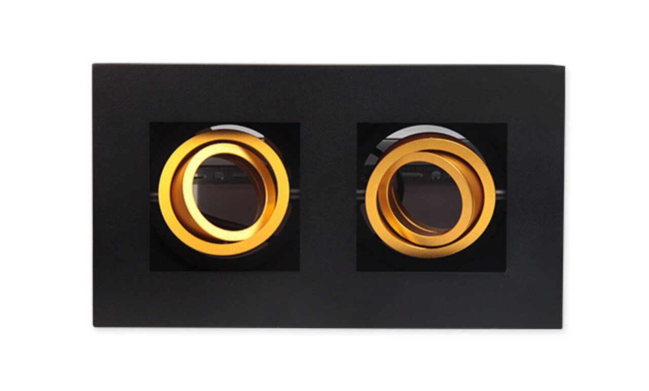 LCB LED Deckenspot Schwarz Gold - 2x GU10 Fassung