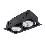 LCB LED-Beleuchtung Innovatives Design, hochwertige Technik & schnelle Lieferung! Einbaurahmen - 2×GU10 AR111 - exkl. LED Spot - Schwarz