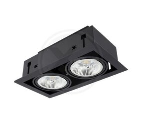 LCB LED-Beleuchtung Innovatives Design, hochwertige Technik & schnelle Lieferung! Einbaurahmen - 2×GU10 AR111 - exkl. LED Spot - Schwarz