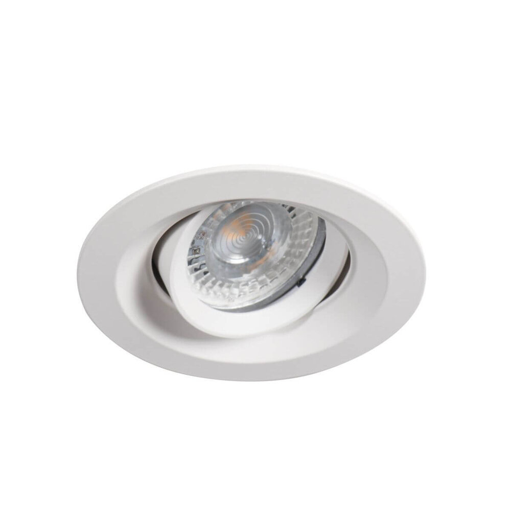 Kanlux – Zuverlässige LED- und Elektrobeleuchtung Einbaurahmen Colie Mattweiß - Sägegröße 75mm - vertieft