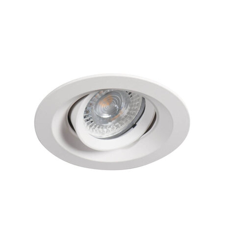 Kanlux – Zuverlässige LED- und Elektrobeleuchtung Einbaurahmen Colie Mattweiß - Sägegröße 75mm - vertieft