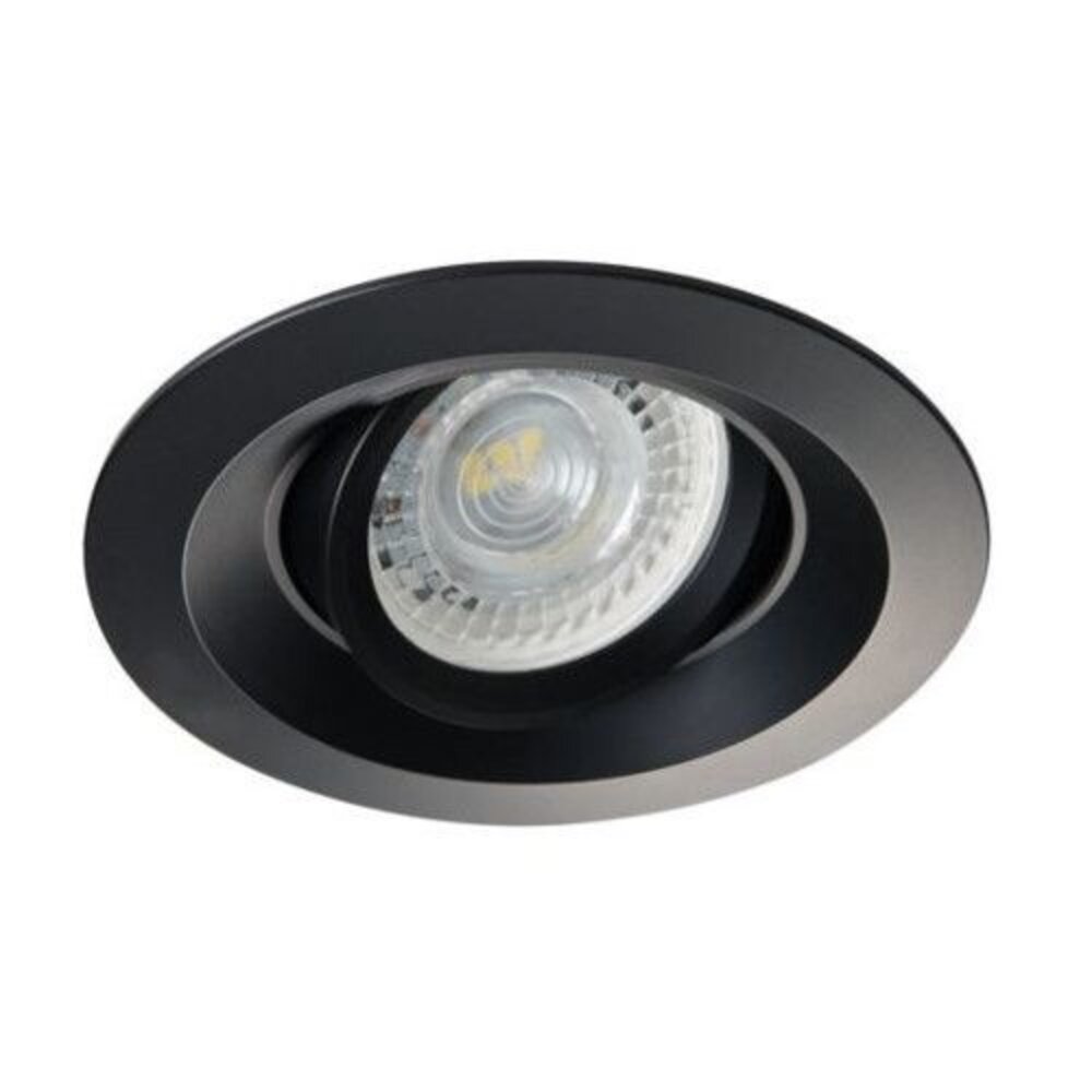 Kanlux Einbaurahmen Colie Mattschwarz - Sägegröße 75mm - vertieft - exkl. LED Spot Kanlux Einbaurahmen Colie Mattschwarz - Sägegröße 75mm - vertieft - exkl. LED Spot