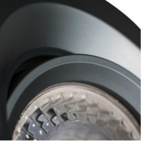 Kanlux Einbaurahmen Colie Mattschwarz - Sägegröße 75mm - vertieft - exkl. LED Spot Kanlux Einbaurahmen Colie Mattschwarz - Sägegröße 75mm - vertieft - exkl. LED Spot