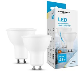 Modee Lighting 2er-Pack LED Spot GU10 dimmbar - 6W entspricht 45W - 6000K Tageslichtweiß Modee Lighting 2er-Pack LED Spot GU10 dimmbar - 6W entspricht 45W - 6000K Tageslichtweiß