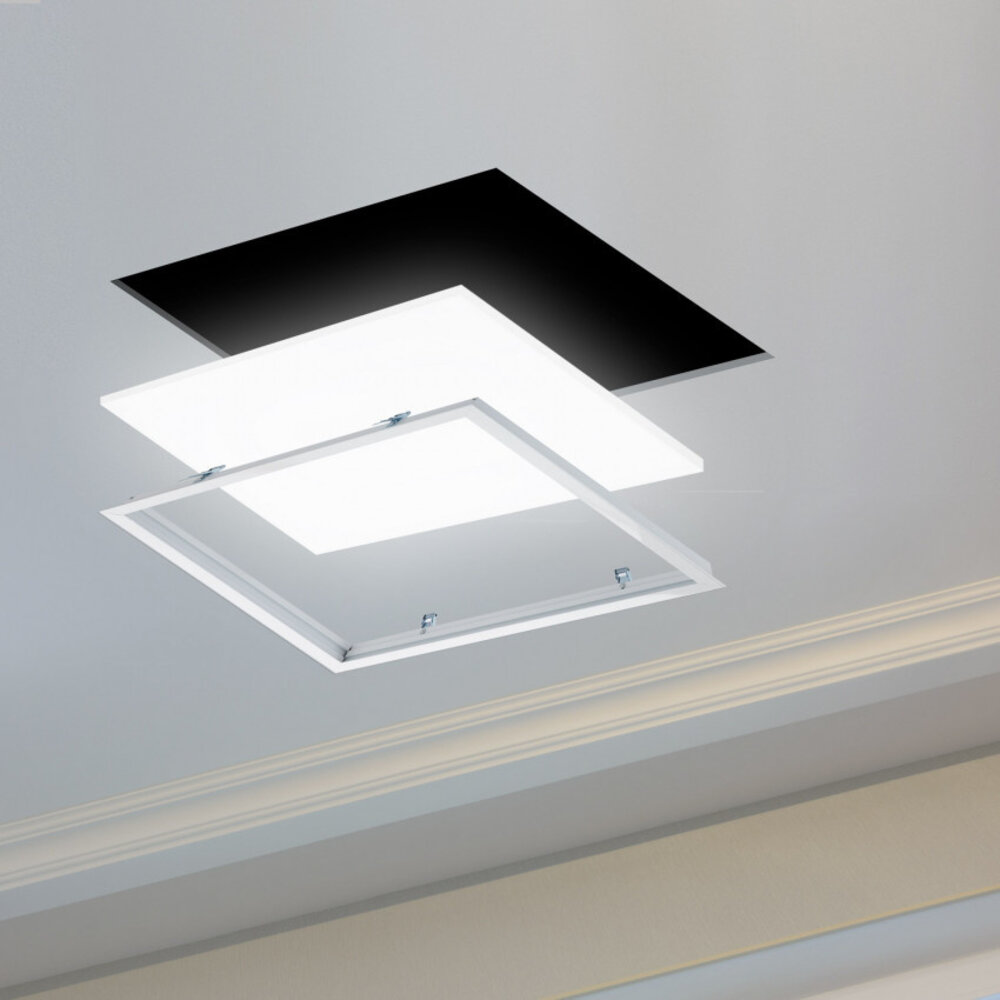 LCB LED-Beleuchtung Innovatives Design, hochwertige Technik & schnelle Lieferung! LED Panel - 30x30cm Rahmensystem - Weiß Aluminium
