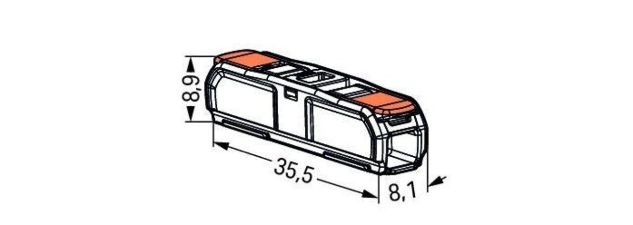 WAGO Durchgangsklemme transparent 1-polig - 0,2 - 4mm 221-2411 - 2 Stück WAGO Durchgangsklemme transparent 1-polig - 0,2 - 4mm 221-2411 - 2 Stück