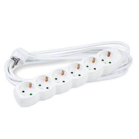 Modee Lighting Steckdosenleiste 6-fach - Weiß - Kabellänge optional Modee Lighting Steckdosenleiste 6-fach - Weiß - Kabellänge optional