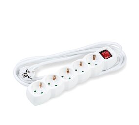 Steckdosenleiste 5-fach mit Ein- und Ausschalter - Kabellänge optional Steckdosenleiste 5-fach mit Ein- und Ausschalter - Kabellänge optional