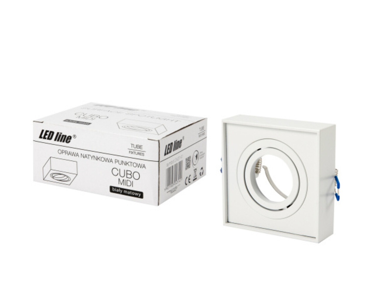 LED line  Einbaurahmen - Weiß - Sägegröße - 85mm - exkl. LED Spot