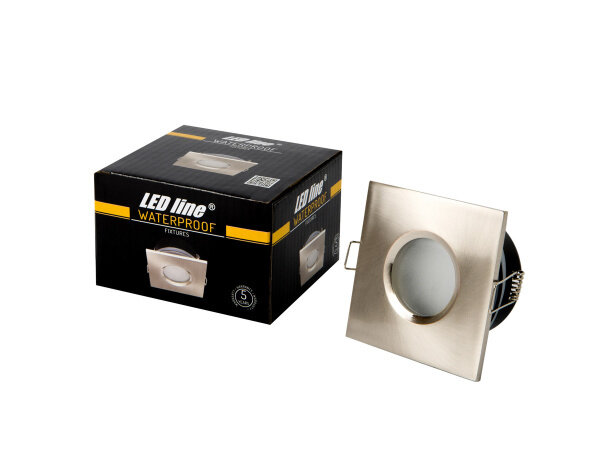 Led line: Erstklassiges Lichtdesign  Einbaurahmen - Satin Nickel - Sägegröße - 73mm - exkl. LED Spot
