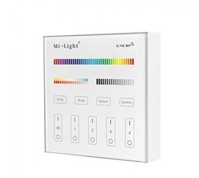 Mi-Light – Smarte LED-Steuerung und intelligente Beleuchtung RGB+CCT Wandcontroller 4 Zone Mi-Light – Smarte LED-Steuerung und intelligente Beleuchtung RGB+CCT Wandcontroller 4 Zone