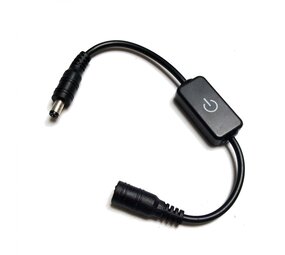 LED Leuchtband Schnurdimmer / Kabeldimmer mit Touchknopf Schwarz 12-24V LED Leuchtband Schnurdimmer / Kabeldimmer mit Touchknopf Schwarz 12-24V