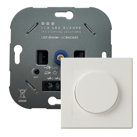 LCB LED-Beleuchtung Innovatives Design, hochwertige Technik & schnelle Lieferung! LED Dimmer 5-150W - Universal Phasenabschnitt - Komplettset LCB LED-Beleuchtung Innovatives Design, hochwertige Technik & schnelle Lieferung! LED Dimmer 5-150W - Universal Phasenabschnitt - Komplettset