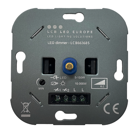 LCB LED Dimmer 5-150W - Universal Phasenabschnitt - Komplettset LCB LED Dimmer 5-150W - Universal Phasenabschnitt - Komplettset