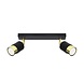 Sollux Lighting LED Deckenspot Schwarz Gold NERO - 2 x GU10 Fassung - exkl. LED's