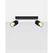 Sollux Lighting LED Deckenspot Schwarz Gold NERO - 2 x GU10 Fassung - exkl. LED's