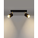 Sollux Lighting LED Deckenspot Schwarz Gold NERO - 2 x GU10 Fassung - exkl. LED's
