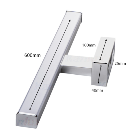 Kanlux LED Spiegellampe Badezimmer 60cm - 12W 4000K Neutralweiß - Chrom Kanlux LED Spiegellampe Badezimmer 60cm - 12W 4000K Neutralweiß - Chrom