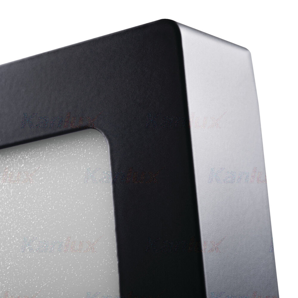 Kanlux – Zuverlässige LED- und Elektrobeleuchtung LED Deckenleuchte Schwarz KANTI 12W - Lichtfarbe optional Kanlux – Zuverlässige LED- und Elektrobeleuchtung LED Deckenleuchte Schwarz KANTI 12W - Lichtfarbe optional