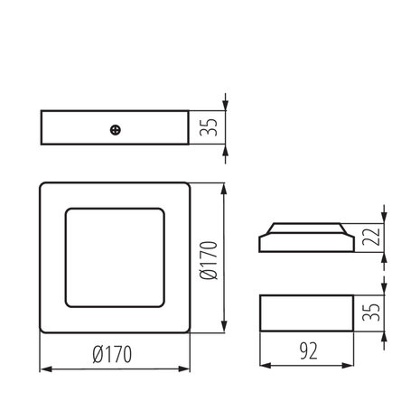 Kanlux – Zuverlässige LED- und Elektrobeleuchtung LED Deckenleuchte Schwarz KANTI 12W - Lichtfarbe optional Kanlux – Zuverlässige LED- und Elektrobeleuchtung LED Deckenleuchte Schwarz KANTI 12W - Lichtfarbe optional