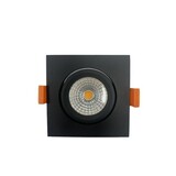 LCB LED-Beleuchtung Innovatives Design, hochwertige Technik & schnelle Lieferung! LED Einbauspot viereckig Schwarz dimmbar - 5W entspricht 50W - 2700K Warmweiß