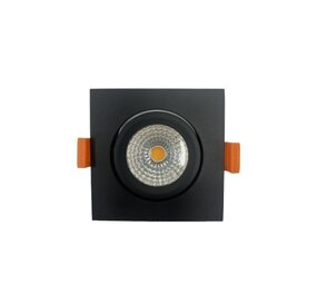 LCB LED-Beleuchtung Innovatives Design, hochwertige Technik & schnelle Lieferung! LED Einbauspot viereckig Schwarz dimmbar - 5W entspricht 50W - 2700K Warmweiß
