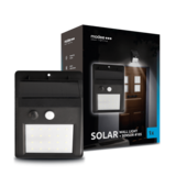 LED Wandleuchte Solar mit Sensor schwarz - IP44 100Lm 6000K Tageslichtweiß LED Wandleuchte Solar mit Sensor schwarz - IP44 100Lm 6000K Tageslichtweiß