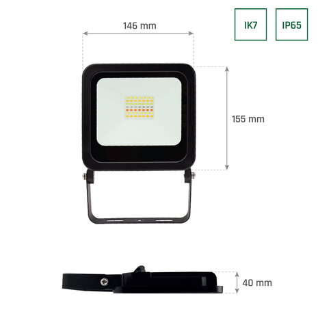 Spectrum WLAN LED Strahler - 24W 1800Lm RGB+CCT