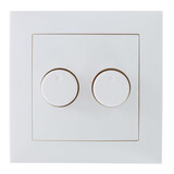 LCB LED Dimmer DUO Abdeckrahmen / Abdeckplatte Modern - 84x84mm LCB LED Dimmer DUO Abdeckrahmen / Abdeckplatte Modern - 84x84mm