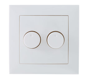 LCB LED-Beleuchtung Innovatives Design, hochwertige Technik & schnelle Lieferung! LED Dimmer DUO Abdeckrahmen / Abdeckplatte Modern - 84x84mm