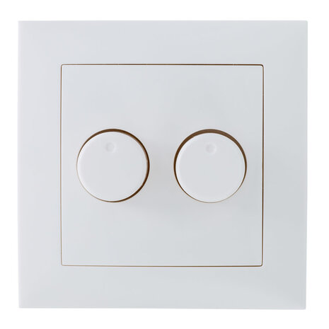 LCB LED-Beleuchtung Innovatives Design, hochwertige Technik & schnelle Lieferung! LED Dimmer DUO Abdeckrahmen / Abdeckplatte Modern - 84x84mm